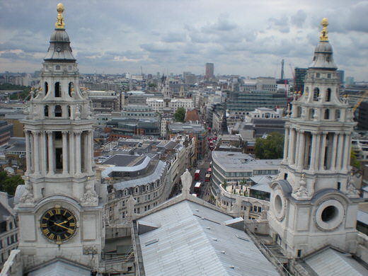 View from St Paul's Cathedral, London.