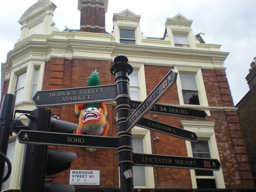 Signs in Chinatown, London.