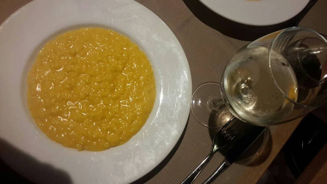 Risotto alla Milanese in Ristorante Di Gennaro, Milan.