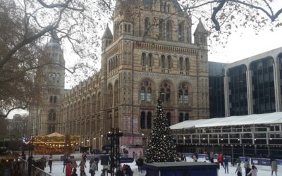 Festive ice skating in Christmassy London!