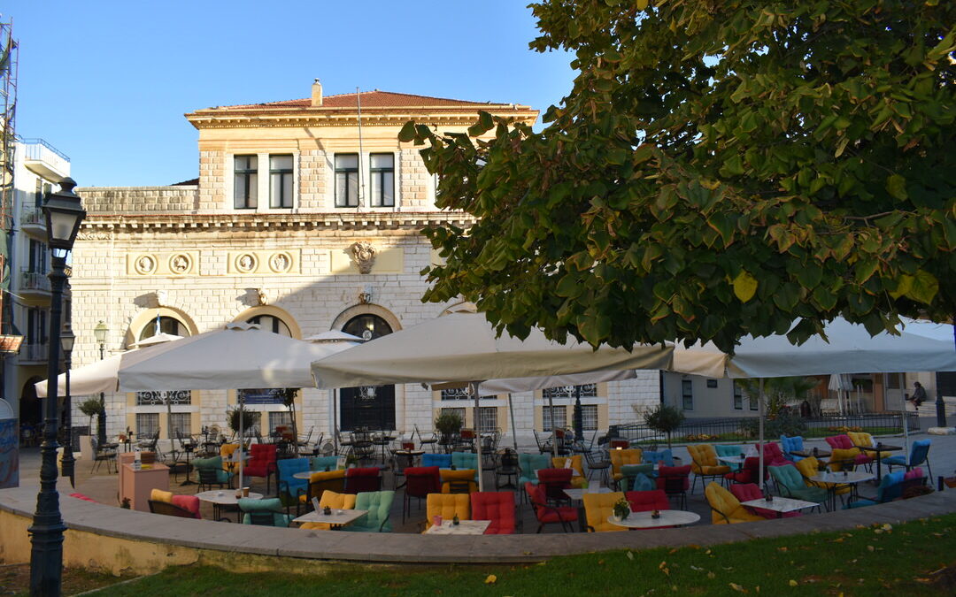 The old Town hall square in Corfu.